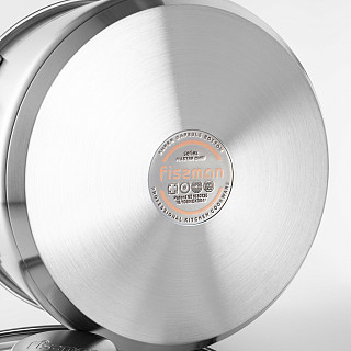 Stockpot MASTER CHEF 20x11 cm / 3.1 LTR with glass lid (stainless steel)