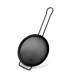 Siets ar rokturi 18 cm (melns)