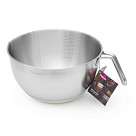 Bowl with handle and silicone base 25x13.9 cm / 4.5 L with lid (stainless steel)