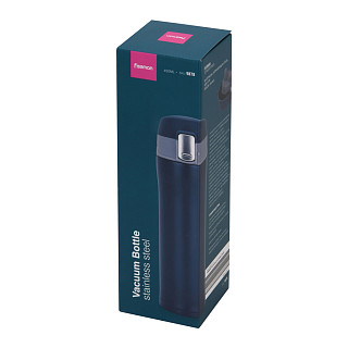 Double wall vacuum travel mug 450 ml Blue color (stainless steel), art. 9878
