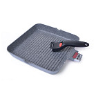 Square grill pan LA GRANITE 28x4.5 cm with detachable handle and THERMIC point with induction bottom (aluminium with non-stick coating)