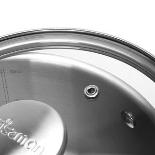 Stockpot MASTER CHEF 20x11 cm / 3.1 LTR with glass lid (stainless steel)