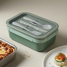 2-compartment lunch box 800 ml / 20.5 × 13.5 × 7.8 cm (plastic)