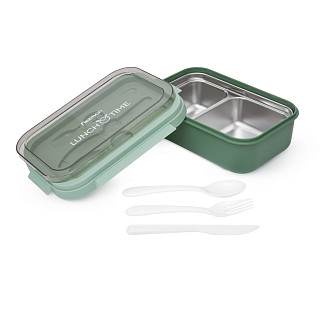 Pietų dėžutė su 2 skyreliais 800 ml / 20,5 × 13,5 × 7,8 cm (plastikas)