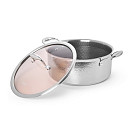 Katls HERITAGE PRO 26x11,5 cm / 5,8 L ar stikla vāku (nerūsējošais tērauds ar pretpiedeguma pārklājumu)