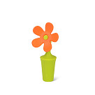 Bottle stopper FLOWER 9 cm (silicone) (24 pcs per PVC tube)
