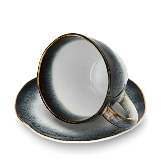 Tasīšu komplekts GALACTICA 230 ml x 2 gab. ar apakštasītēm (porcelāns)