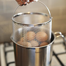 Stockpot ASPARAGUS 16x18.0 cm / 3.5 LTR with glass lid and steamer basket (stainless steel)