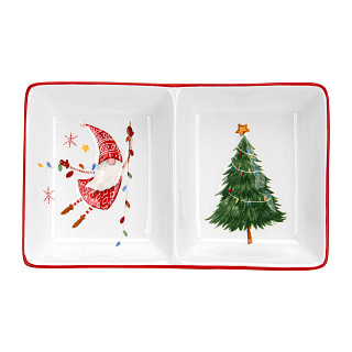 Divided plate 18х11 cm (dolomite)