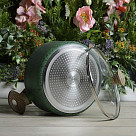 Stockpot MALACHITE 20x9.8 cm / 2.7 LTR with glass lid with induction bottom (aluminium with non-stick coating)