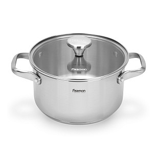 Puodas MASTER CHEF 20x11 cm / 3,1 L su stikliniu dangčiu (nerūdijantis plienas)
