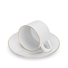 Cups with saucers 240 ml / 4 pcs Floree (porcelain)