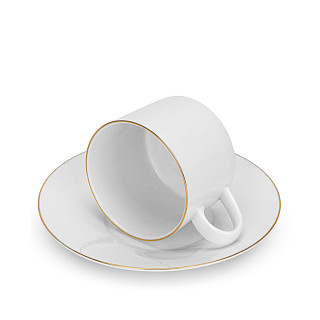 Cups with saucers 240 ml / 4 pcs Floree (porcelain)