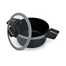 Puodas Luxuria 20x10cm / 2,5l su stikliniu dangteliu (aliuminis)