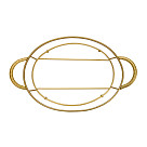 Servēšanas trauks uz metāla statīva 36,2x23,2x7,3 cm  (porcelāns)