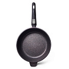 Deep frying pan REBUSTO 28x7.4 cm with detachable handle with induction bottom (aluminium with non-stick coating)
