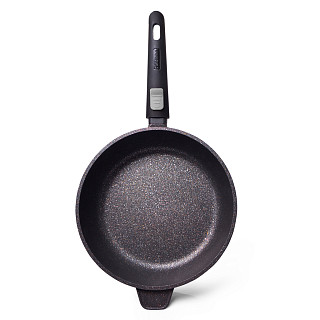 Deep frying pan REBUSTO 28x7.4 cm with detachable handle with induction bottom (aluminium with non-stick coating)