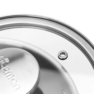 Sauce pan MASTER CHEF 16x9 cm / 1,6 LTR with glass lid (stainless steel)