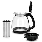 Tējkanna 2000 ml ar tērauda filtru (stikls)
