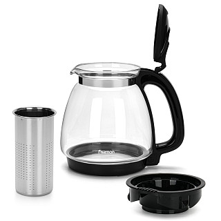 Tējkanna 2000 ml ar tērauda filtru (stikls)