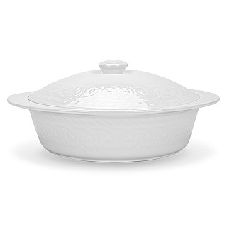 Round baking dish with ceramic lid Parmigiano  29.2x25х7.2 cm / 1.7L (porcelain)