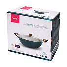 4015 FISSMAN Stockpot SEAGREEN 28x12 cm / 6 LTR with glass lid (enamelled lightweight cast iron with non-stick coating)