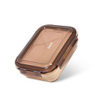 6525 FISSMAN Maisto saugojimo indas 19x14x6 cm / 1040 ml su dangčiu (stiklas)