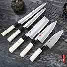 7" Japanese cleaver nakiri KENSEI HANZO 18 cm (steel AUS-8)