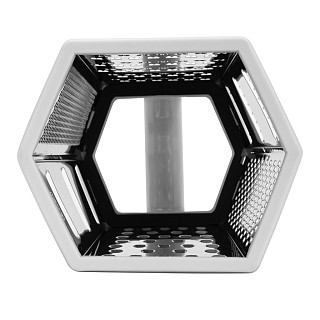 Grater 24cm six-sided (stainless steel + plastic)