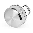 Katls HERITAGE PRO 20x9,5 cm / 2,5 L ar stikla vāku (nerūsējošais tērauds ar pretpiedeguma pārklājumu)