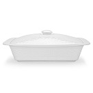 Taisnstūrveida cepamtrauks ar vāku Parmigiano 33,5x21,5x7,2 cm / 2,1L (porcelāns)