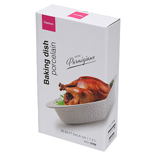Ovali kepimo indas Parmigiano 30,8x17,5х5,6 cm / 1,2L (porcelianas)