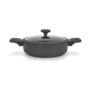 Sautējamā panna Titanium PRO 28x8 cm / 4.3 l ar stikla vāku Sautējamā panna Titanium PRO 28x8 cm / 4.3 l ar stikla vāku