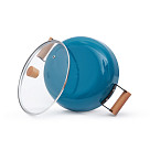 Сотейник SEAGREEN 28x8 см / 4 л со стеклянной крышкой (облегчённый эмалированный чугун c антипригарным покрытием)