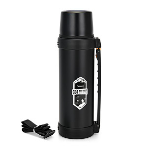 Double wall vacuum flask 1500 ml black (stainless steel)