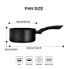 Sauce pan PROMO 16x8 cm / 1.5 LTR without lid with induction bottom (aluminium with non-stick coating)