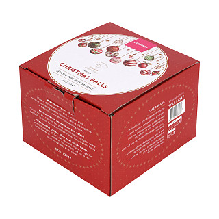 Krūzīšu komplekts CHRISTMAS BALLS 90 ml ar apakštasītēm, 2 gab. (jaunais kaula porcelāns)
