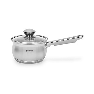 Saucepan FELINA 14x8,5 cm / 1,1 l with glass lid (stainless steel)