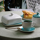 Butter dish CELINE 20X10.5 cm (ceramic) azure