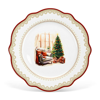 Lėkštė CHRISTMAS EVE 20 cm (naujas kaulinis porcelianas), art. 16027