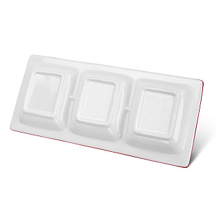 Divided plate 32х14.3 cm (dolomite), art. 0377