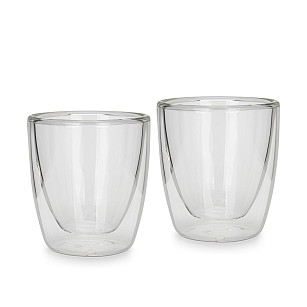 Set of 2 Double Wall Glasses 80 ml (Borosilicate Glass)