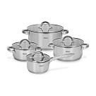 8-piece cookware set Federica (saucepan - 1.1 l; casserole - 1.5 l / 3 l / 5.2 l)