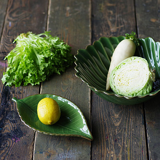 Bowl GREEN 35.5x22x5.5 cm (ceramic)