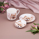 Porcelain saucer 10 cm Dogs