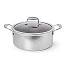 Katls HERITAGE PRO 26x11,5 cm / 5,8 L ar stikla vāku (nerūsējošais tērauds ar pretpiedeguma pārklājumu)