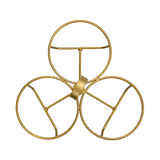 Set of 3 bowls 21x21x16.7 cm with metal stand (porcelain)