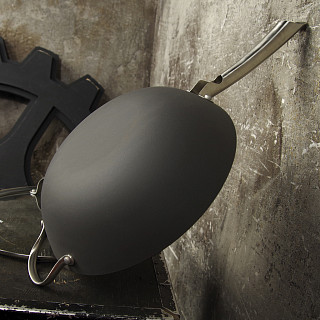 Сковорода-вок MELITA 30x8см / 4,2л со стеклянной крышкой (чугун)