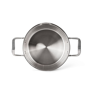 Stockpot ADELIE 20x11.5 cm / 3.5 LTR with glass lid (stainless steel)