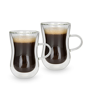 Set of 2 Double Wall Cups 150 ml (Borosilicate Glass)